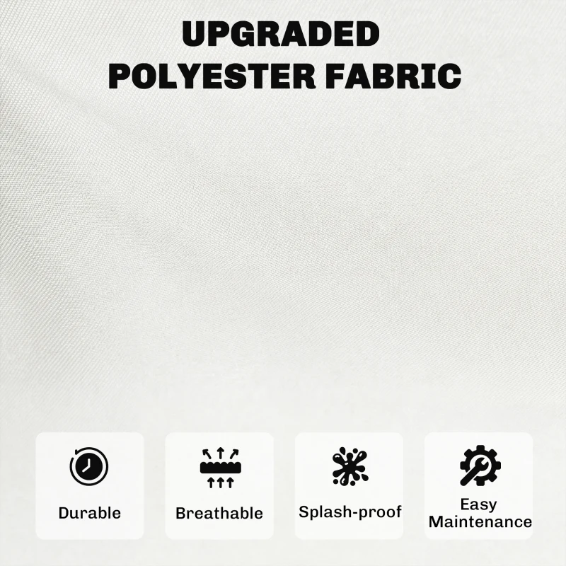 Outsunny 7-Piece Patio Furniture Cushions, Outdoor Loveseat Cushion with Removable Covers for Rattan Furniture, 60x60 cm, Cream