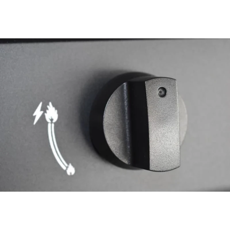 Barbecue a gaz - GRILL GARDEN - Noir - 3 brûleurs - Avec capot de protection - Allumage Piezo électrique