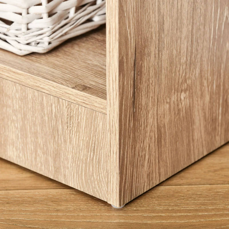 HOMCOM Bibliothèque, étagère de rangement à 5 niveaux avec étagères réglables, 63 x 29,2 x 176 cm, bois naturel