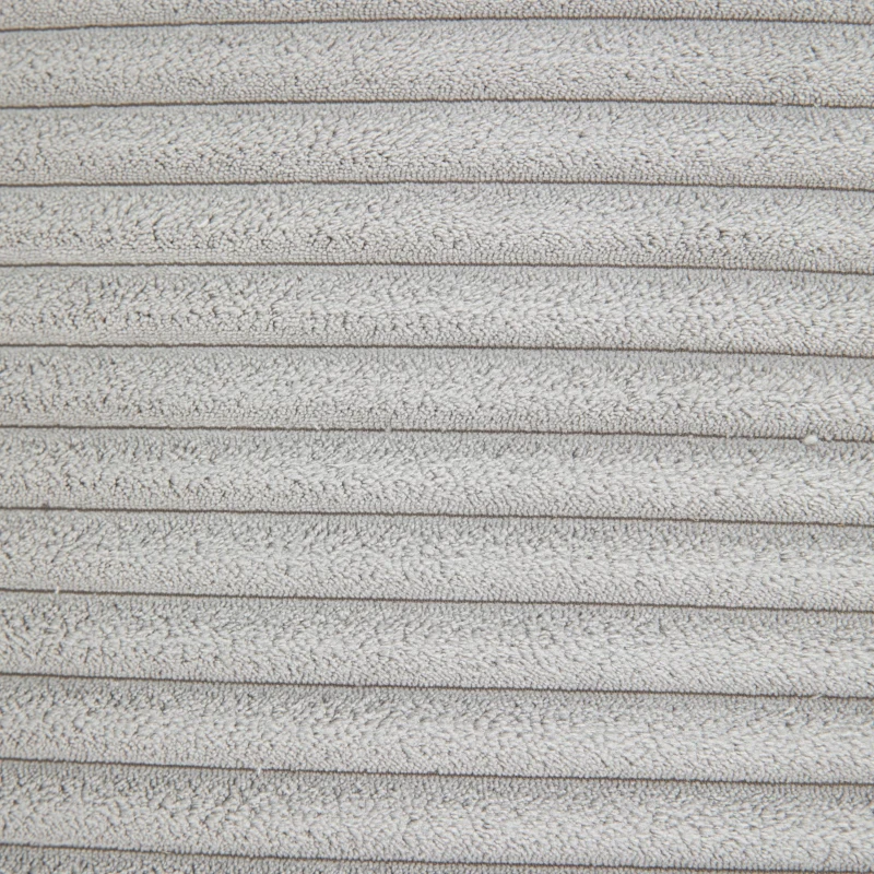 HOMCOM Silla Mecedora de Pana con Patas y Reposabrazos de Madera de Caucho Cojín Lumbar y Bolsillo Carga 120 kg Gris