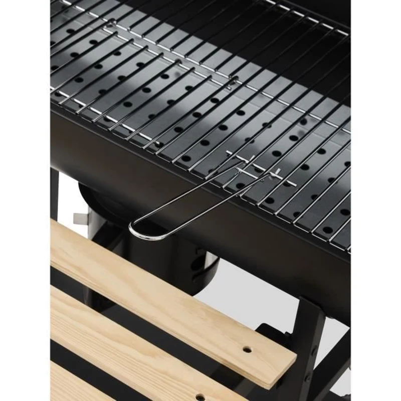 COOKING BOX Barbecue a charbon MIKE EVOLUTION - 115x66x106 cm - 2 grilles acier chromé - Surface de cuisson : 71x35 cm - Noir
