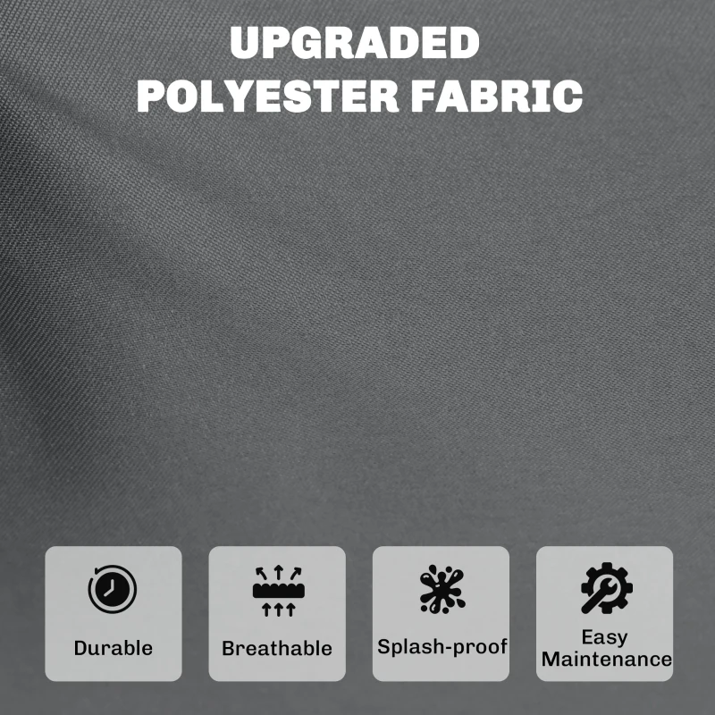 Outsunny 7-Piece Patio Furniture Cushions, Outdoor Loveseat Cushion with Removable Covers for Rattan Furniture, 60x60 cm, Dark Grey