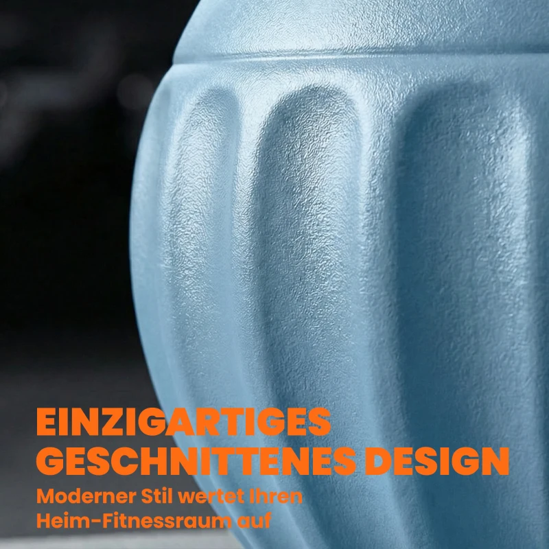 SPORTNOW Kettlebell Kugelhantel 6 kg Gewicht-Hantel mit Sand befüllt für Anfänger Zuhause Krafttraining 21 x 21 x 27 cm Blau