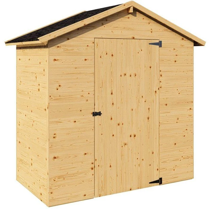 Abri de jardin en bois - Pin brut - 1,86 m² - Panneaux de 12 mm