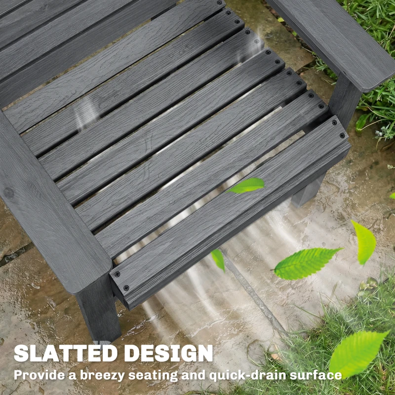 Outsunny 5 Pieces Garden Dining Set with Parasol Hole, Round Outdoor Table and Chairs, 4 Seater Wooden Garden Furniture, Grey