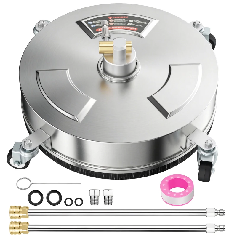 Outsunny Pressure Washer Surface Cleaner 3600 PSI Power Washer Rotary Surface Cleaner with 4 Wheels for Driveways