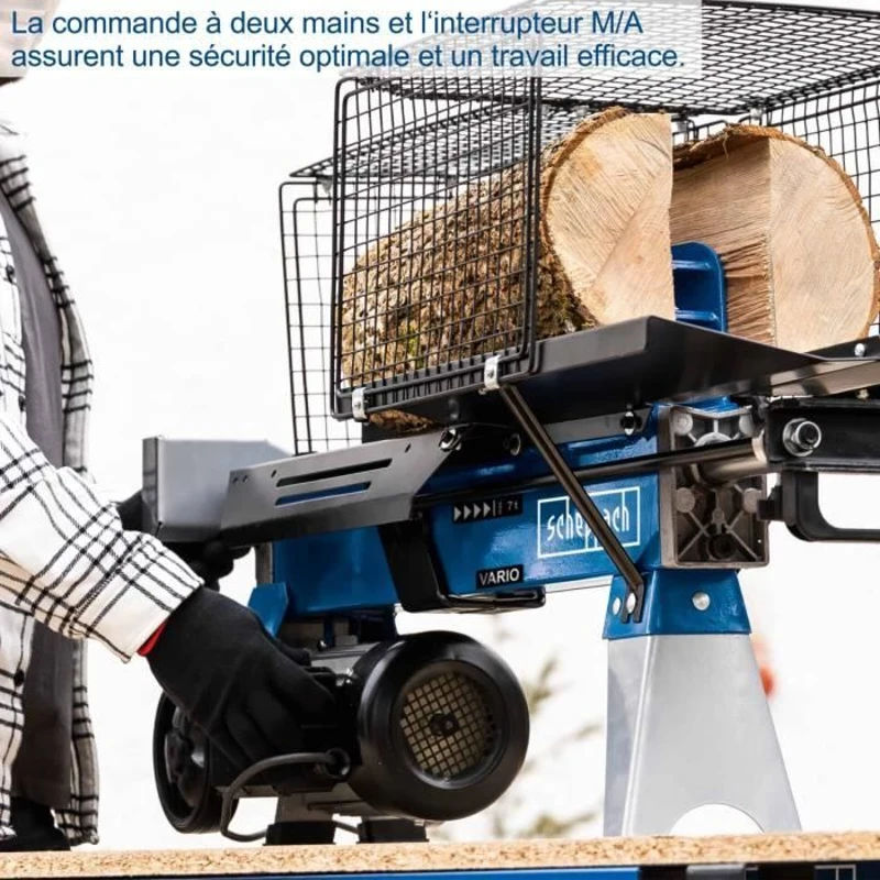 Fendeur de bûches électrique horizontal HL760LS  7T 2200W - SCHEPPACH - 52cm Ø 25 cm - avec support