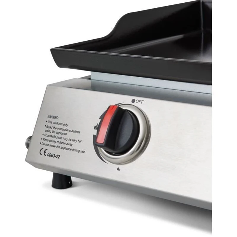 COOKING BOX Plancha gaz  CALI - 4 feux - 9,6 kW - 82x45x22 cm - Surface de cuisson en acier: 77x35 cm