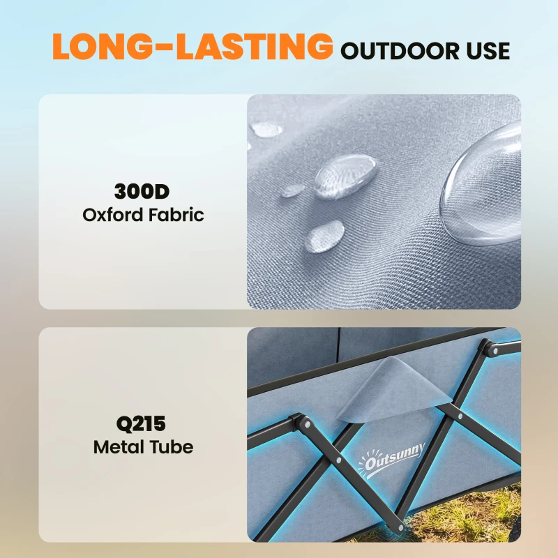 Outsunny Gartenwagen Transportwagen Faltbar Geländegängig 66L Belastbar 68kg Verstellbarer Griff 81 x 45 x 89 cm Grau