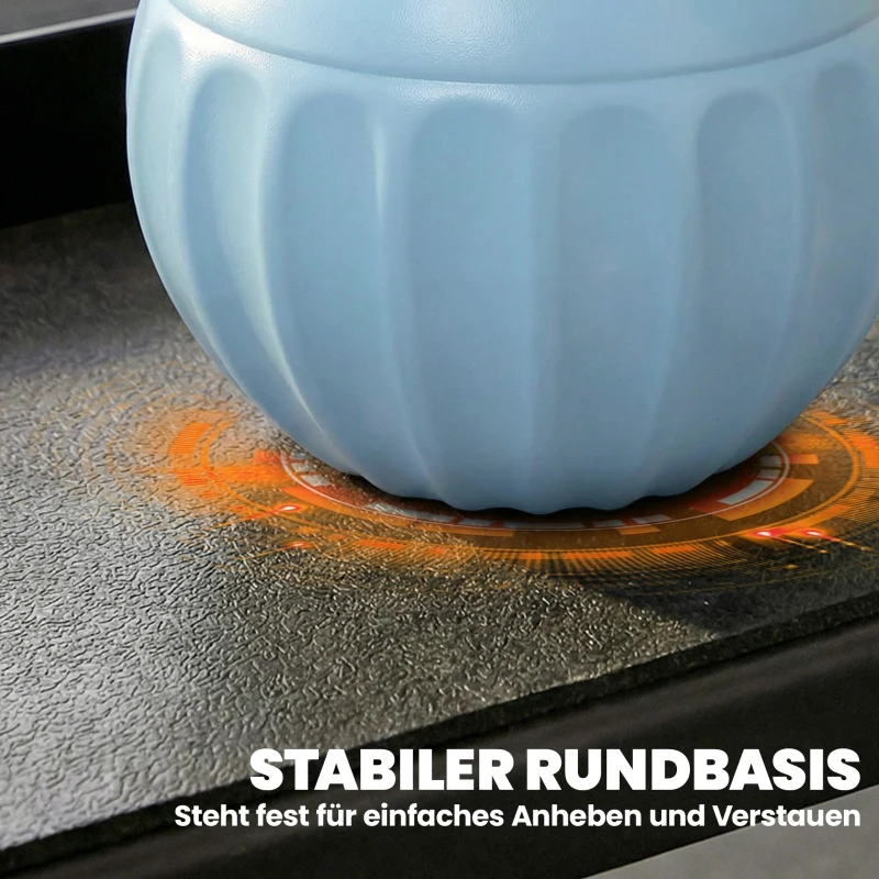 SPORTNOW Kettlebell Kugelhantel 6 kg Gewicht-Hantel mit Sand befüllt für Anfänger Zuhause Krafttraining 21 x 21 x 27 cm Blau