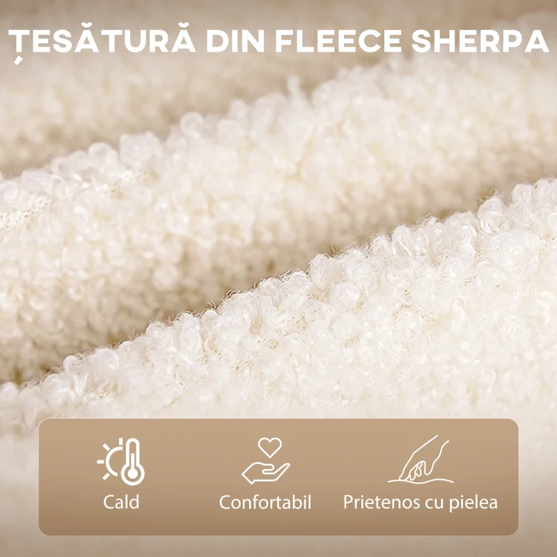 HOMCOM Fotoliu Balansoar Tapițat din Lemn și Oțel pentru Living și Dormitor, 71x98x101 cm, Bej