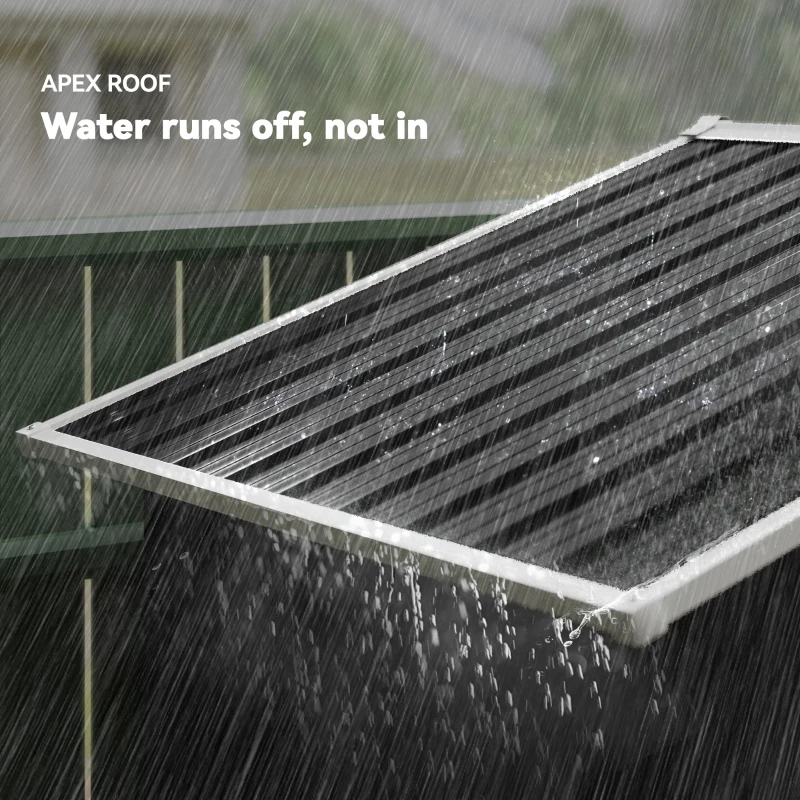 Outsunny 6.5 x 3.5ft Metal Garden Storage Shed - Dark Grey