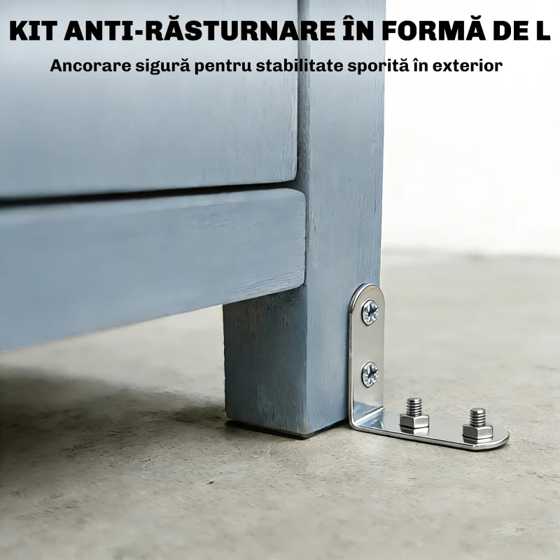 Outsunny Dulap de Exterior, Depozit pentru Unelte cu 2 Rafturi