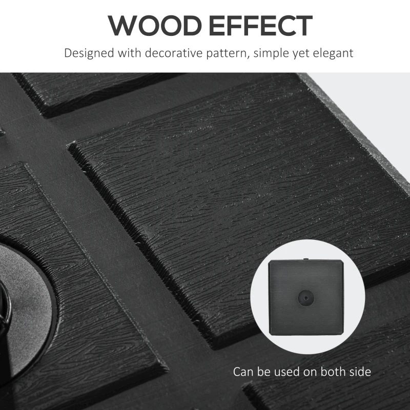 Outsunny Stojak na parasol do 40 kg, z uchwytem, stabilny