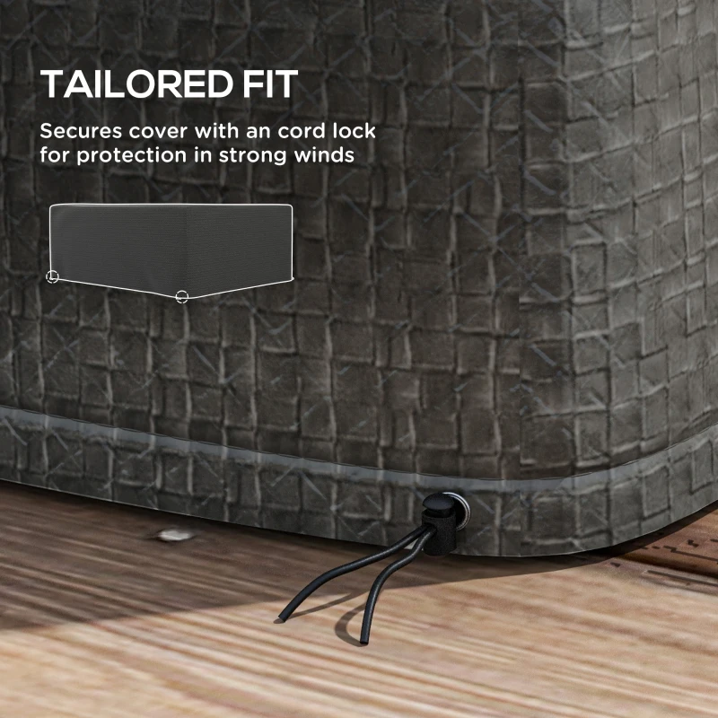 Outsunny Pokrowiec na Meble Ogrodowe Wodoodporny Odporny na UV Zimowy 235 x 190 x 90 cm Szary