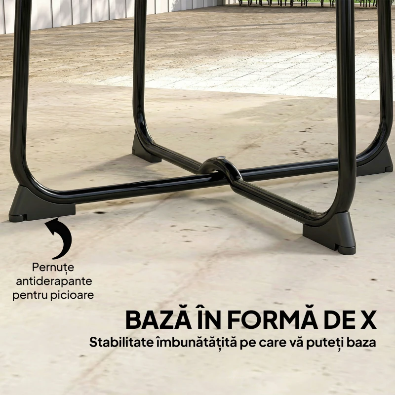 Outsunny Masă de Cafea Măsuță joasă din fier