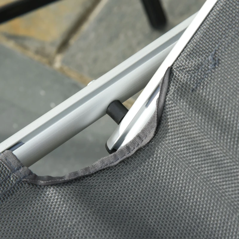 Ligstoel aluminium ligstoel met hoofdkussen relax ligstoel 5-voudig verstelbaar inklapbaar