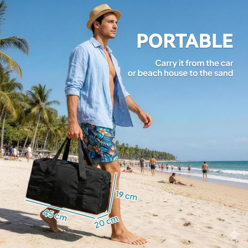 Outsunny Beach Tent Event Shelter with Detachable Sidewall and Carry Bag, for Camping, Trips, Fishing, Picnics, Sky Blue