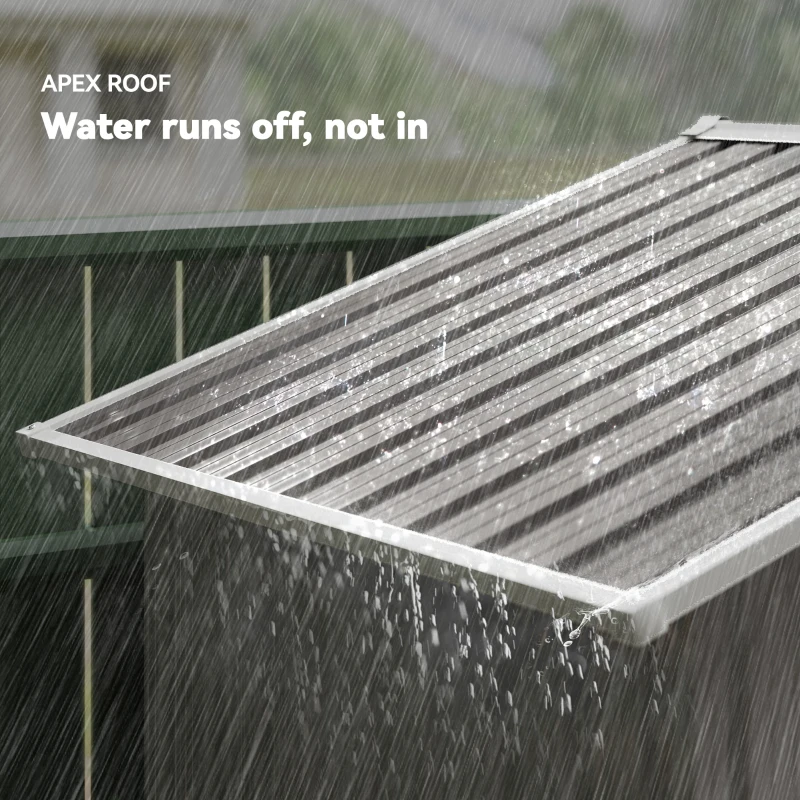 Outsunny 6.5 x 3.5ft Metal Garden Storage Shed - Light Grey