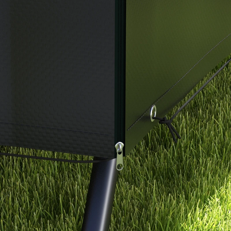 Outsunny Funda Protectora Impermeable para Balancín de Jardín 3 Plazas con Cremallera Antipolvo y Antiviento 215x155x150 cm