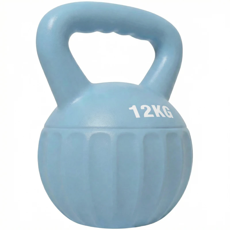 SPORTNOW Kettlebell 12 kg con impugnatura antiscivolo, Blu