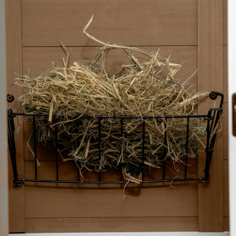 PawHut Gabbia per conigli in legno a 3 livelli con ripiani rimovibili, 110x50x86 cm, marrone