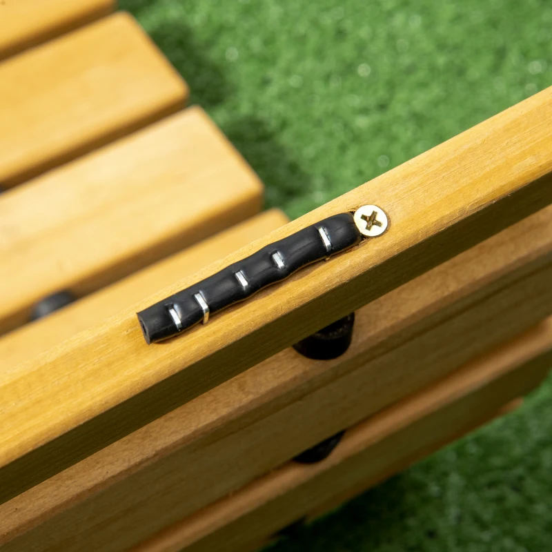 Outsunny Rollable Wooden Garden Pathway Weather-Resistant Walk Way for Wedding Party Pathways 185 x 60 cm