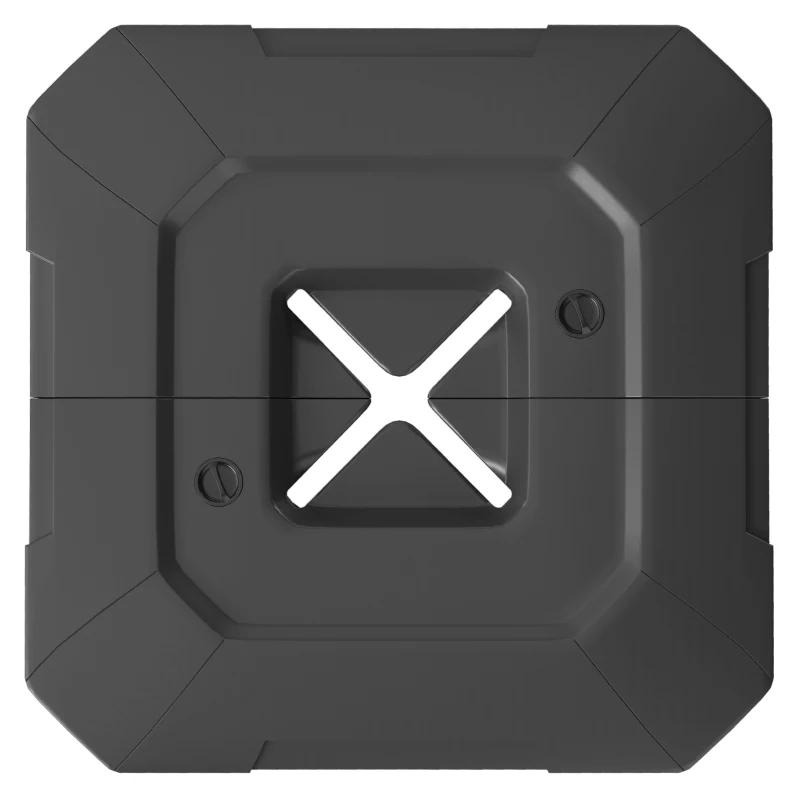 Outsunny Set 2 Pesi Base per Ombrellone a Sbalzo in HDPE, Riempibili fino a 105 kg, 101x101x12cm, Nero