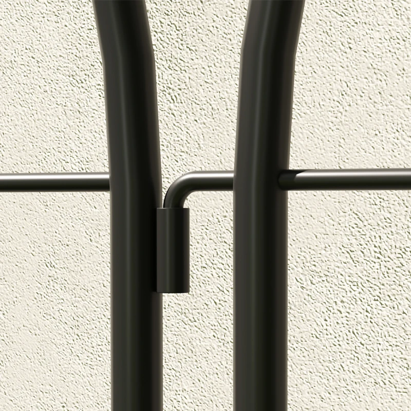 Outsunny Set 2 supporti per piante rampicanti in metallo, 50x220 cm, Nero