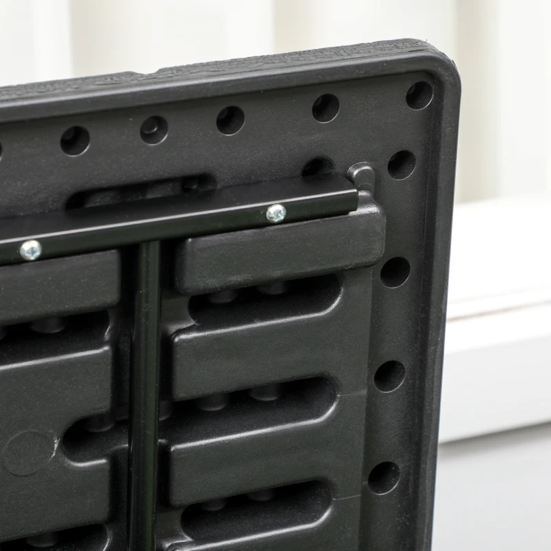 Outsunny Gartenbox 366 Liter aus Kunststoff doppelwandiger Wasserdicht Kissenbox mit Rollen Griffmulden Holzoptik