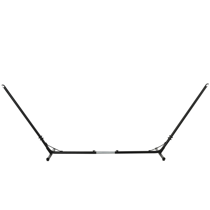 Outsunny Hängemattengestell für Hängematte Hängemattenständer größenverstellbar (313–388) x 109 x 116 cm bis 120 kg Garten Strand Metall