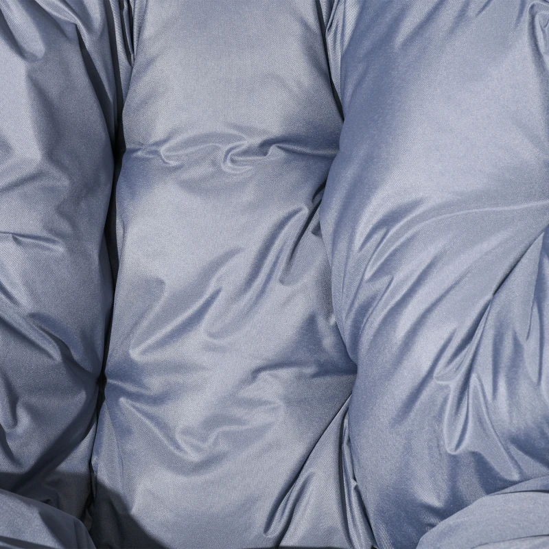 Outsunny Poltrona in rattan da esterno, 89x75x143 cm, Grigio