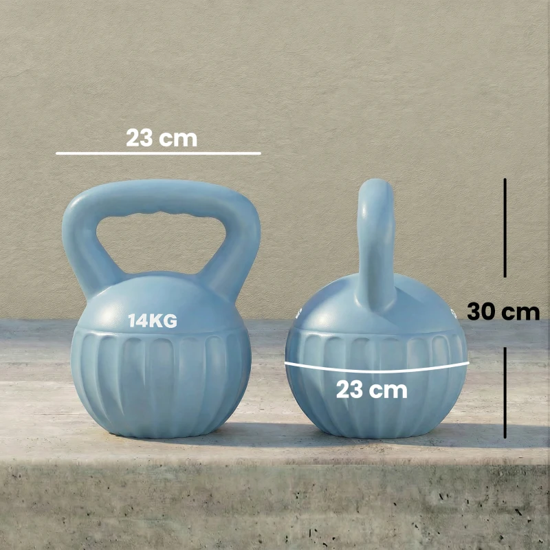 SPORTNOW Kettlebell 14 kg con impugnatura antiscivolo, Blu