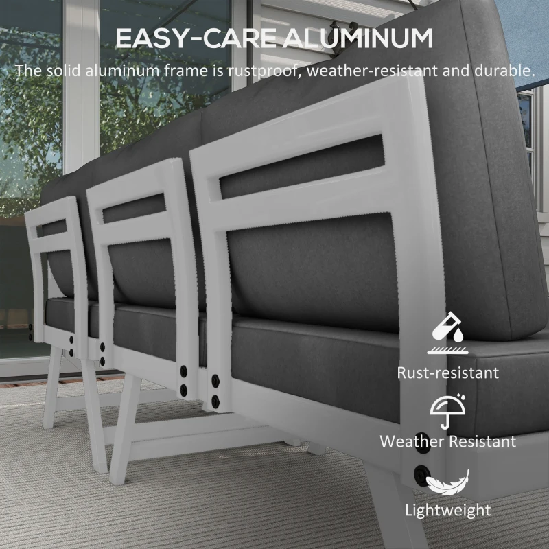 Outsunny Zestaw mebli ogrodowych 4w1, narożnik, stół kawowy, balkon