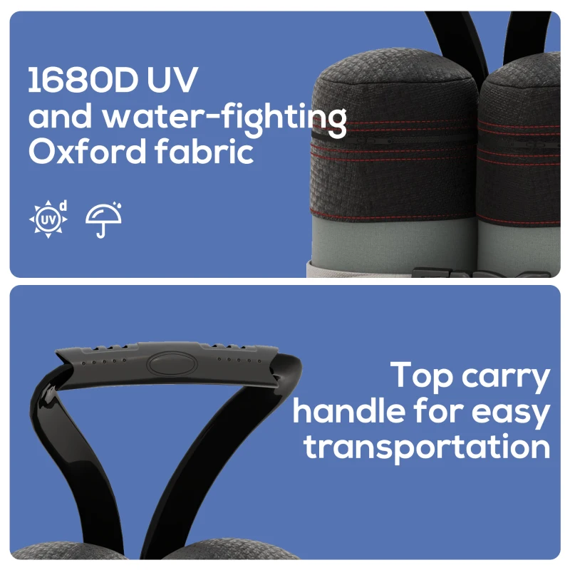 Outsunny Worki piaskowe do pawilonów, zestaw 4 szt., 48 kg, bez piasku, z paskami mocującymi, odporny na warunki atmosferyczne, Czarny