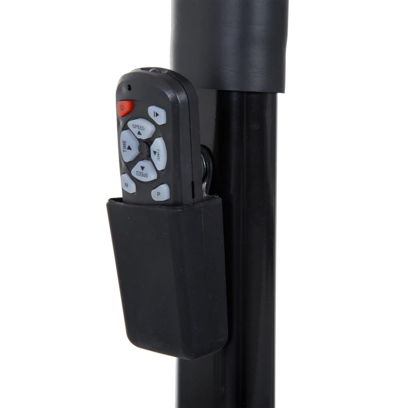 HOMCOM Tapis roulant elettrico con schermo LCD per camminata, con 370 W pieghevole e telecomando, velocità 1-6 km/h, Nero