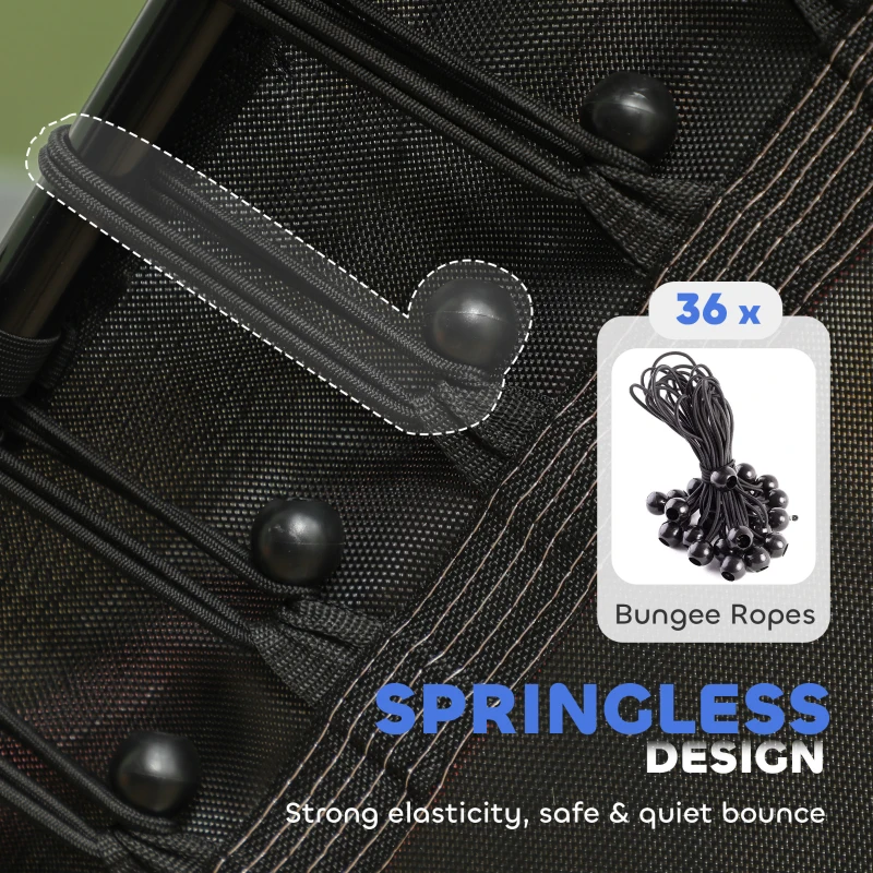 HOMCOM Kids Trampoline Mini Bouncer with Enclosure Safety Net For Ages 3-10 Years - Pink