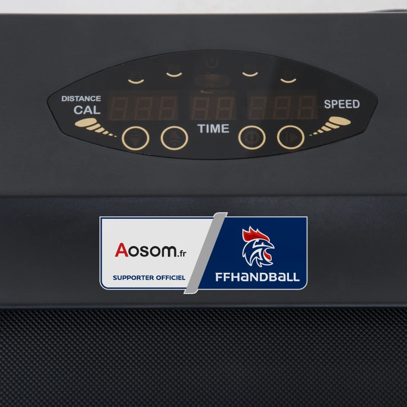 HOMCOM Tapis roulant elettrico con schermo LCD per camminata, con 370 W pieghevole e telecomando, velocità 1-6 km/h, Nero