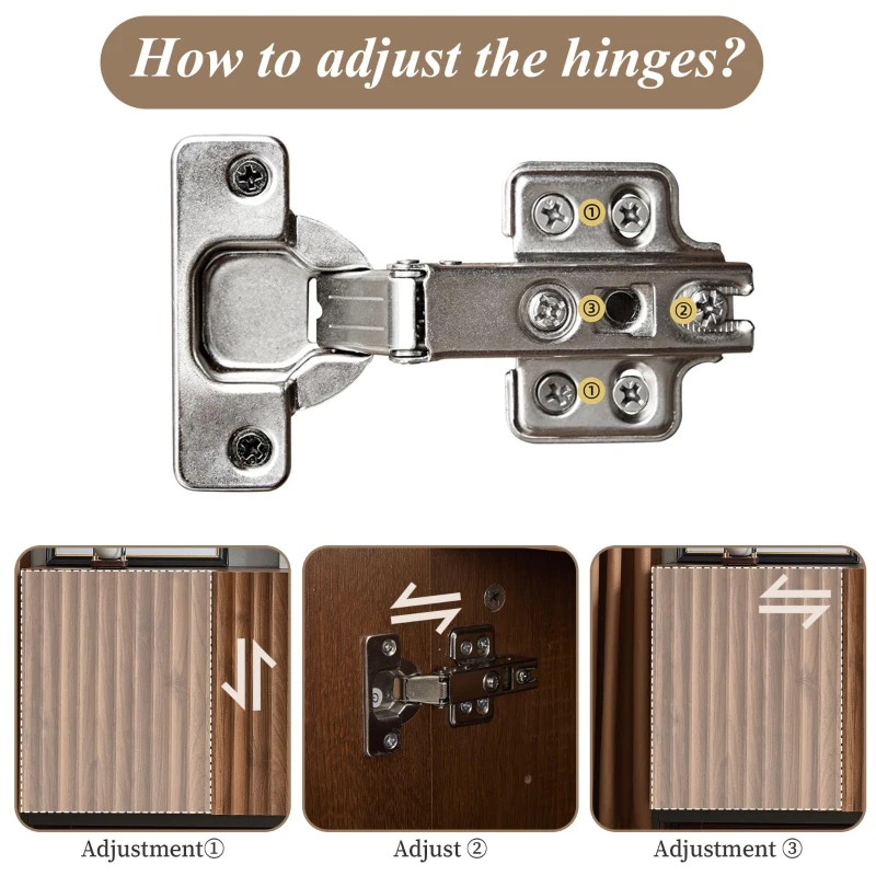 Mid-Century Sideboard with 3D Wave Design and Steel Legs, Versatile Cabinet with 3 Doors, Adjustable Shelves, 150L x 40W x 80H cm, Natural