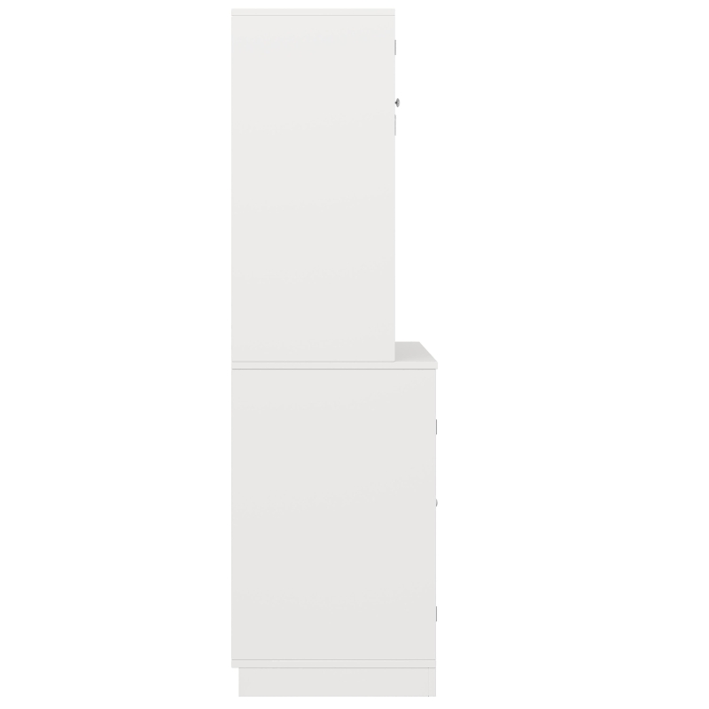 Tall Kitchen Cabinet with Wine Rack and Adjustable Shelves, Spacious Kitchen Cupboard with Doors and Drawers, 120L x 40W x 188H cm, White