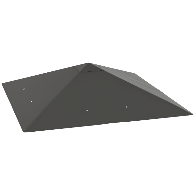 Outsunny Husă de schimb pentru pavilion 3 x 3 m, rezistentă la apă, acoperiș pavilion UPF30+, husă de schimb din țesătură Oxford 370 g/m², Gri