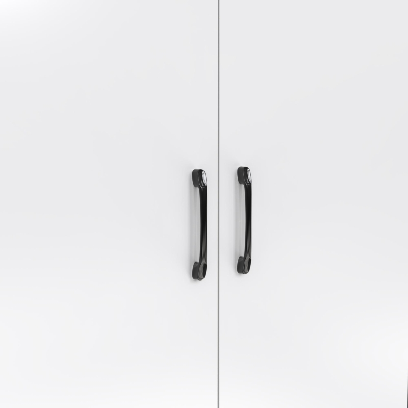 Tall Kitchen Cupboard with LED Lighting and Generous Storage, Freestanding Pantry with Microwave Shelf, 100L x 47W x 187H cm, White+gray