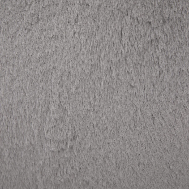 Shell-Shaped Sofa with High-Rebound Foam and Ergonomic Lumbar Support, Giant Sofa with Faux Fur, 100L x 90W x 57H cm, Light Gray