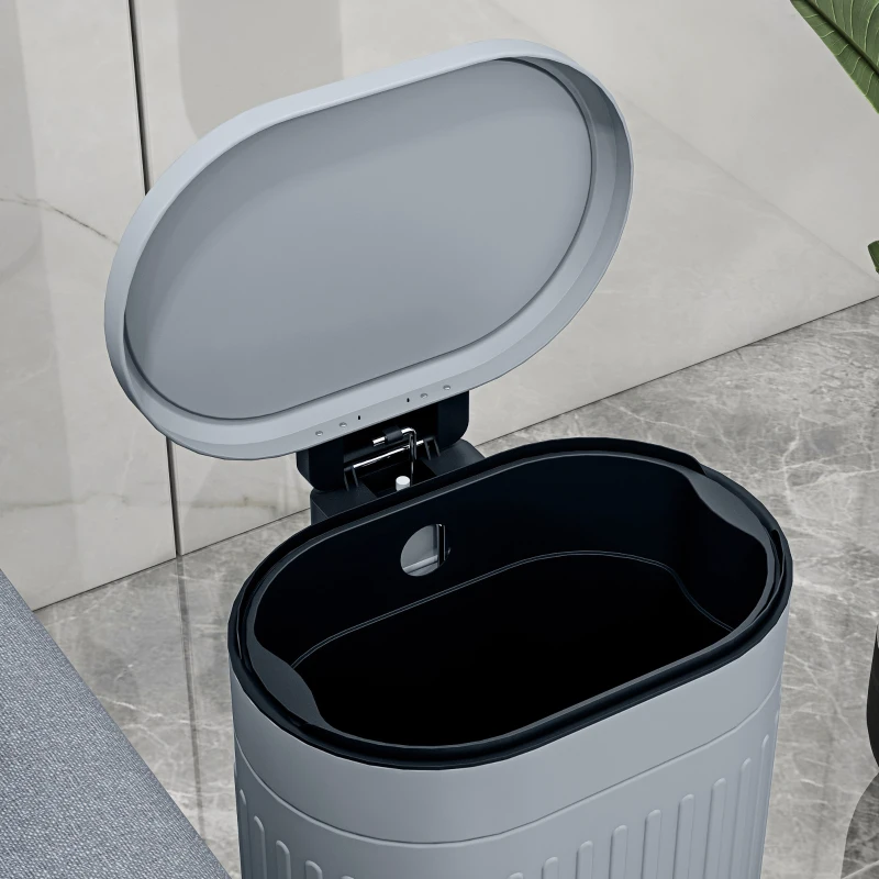 HOMCOM Cestino a pedale 20 L con secchio estraibile e soft-close, 36,5x31,2x45 cm, Grigio