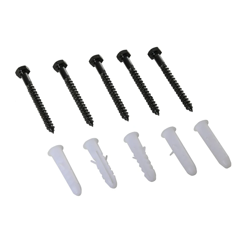 HOMCOM Kit Completo di Porta Scorrevole 200 cm, Sistema con Guida a Pavimento, Binario, Rulli e Ferramenta in Acciaio al Carbonio, per Doppia Porta Scorrevole