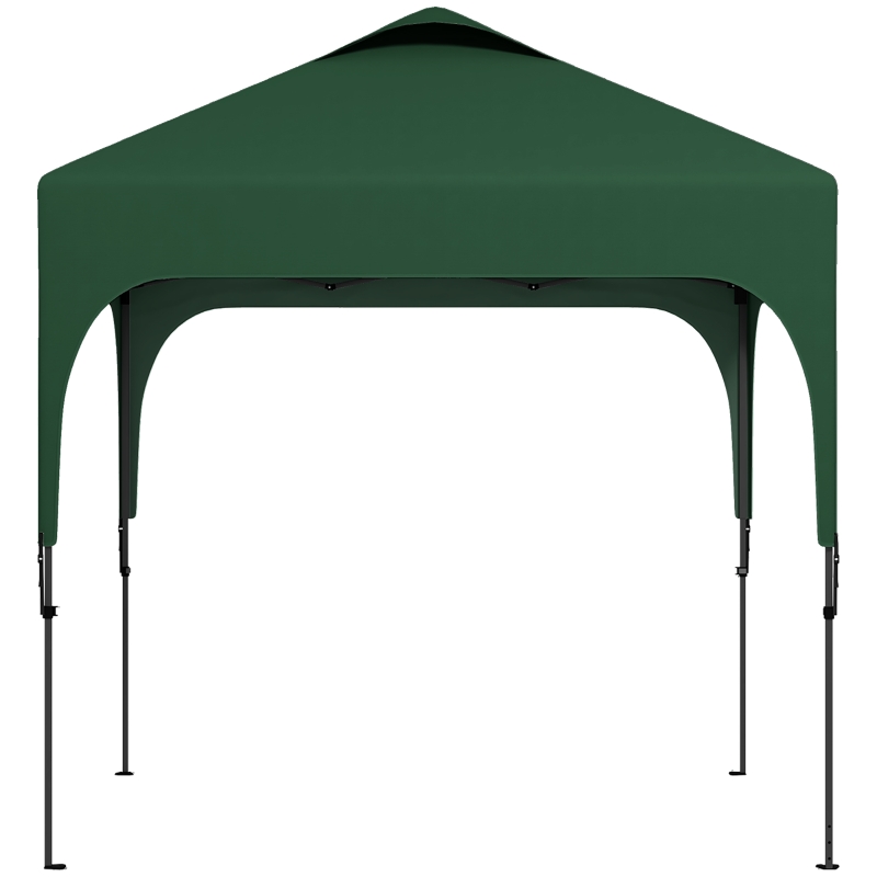 Outsunny Cort de grădină 250x250x268 cm Protecție UV50+ Reglabil pe înălțime cu 4 saci de nisip și husă de transport Verde