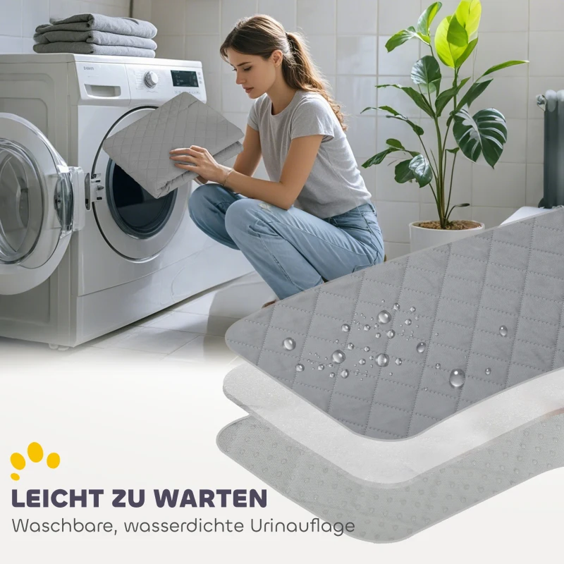 PawHut Wurfkiste für Welpen mit Unterlage, winddichtem Oxford-Gewebe, für mittelgroße große Hunde, 122x122x60 cm Schwarz