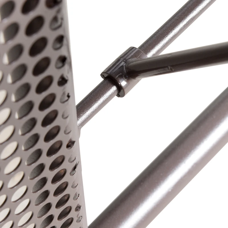 Outsunny leagăn Hollywood 2 locuri pentru grădină cu acoperiș, pernă și tăviță, metal, poliester, gri, 162 x 118 x 173 cm