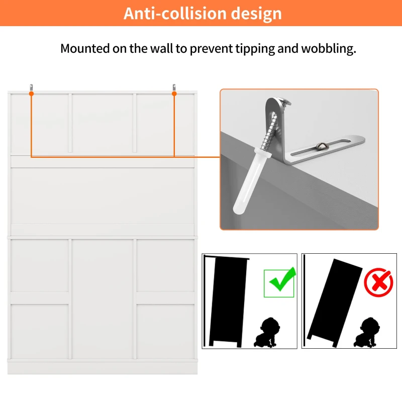 Tall Kitchen Cabinet with Wine Rack and Adjustable Shelves, Spacious Kitchen Cupboard with Doors and Drawers, 120L x 40W x 188H cm, White