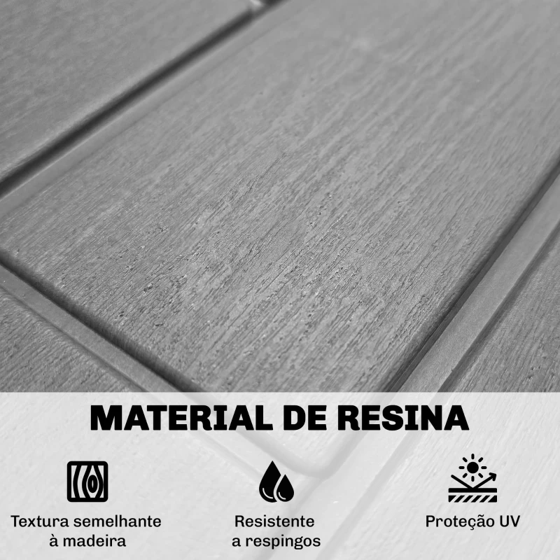 Outsunny Baú Exterior Capacidade 227 L Baú de Armazenamento Exterior Resistente à Água e aos Raios UV com Fechadura Cinzento